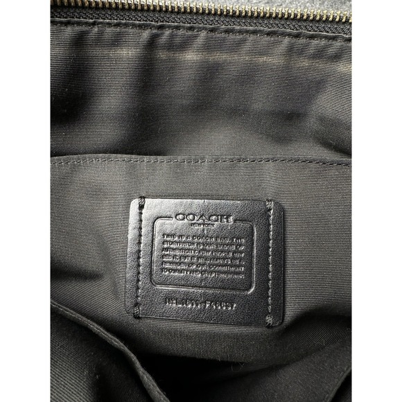 Womens Leather Coach Black Shoulder Tote Handbag, Size One Size - Picture 7 of 11